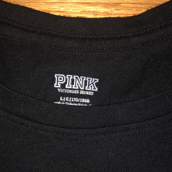 Black crew neck tshirt from Pink - Picture 2 of 5